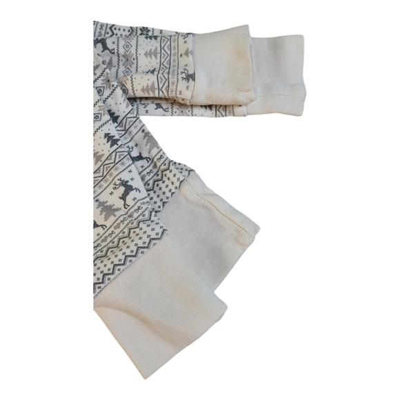 Colored Organics 2 piece Long Sleeve Jammie Set Fairisle Agave 12-18m Winter - Picture 4 of 6